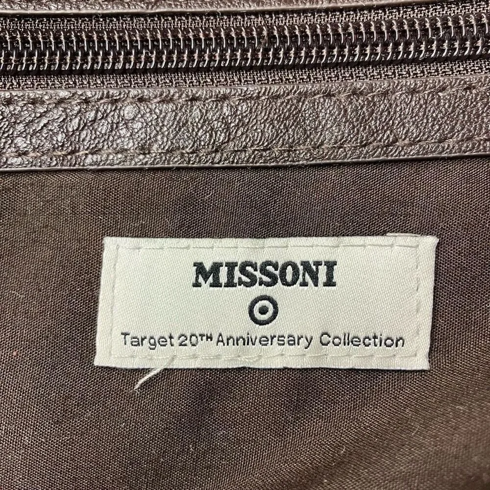 Missoni for Target 20th Anniversary Brown Chevron Large Shopping Tote Shoulder B
